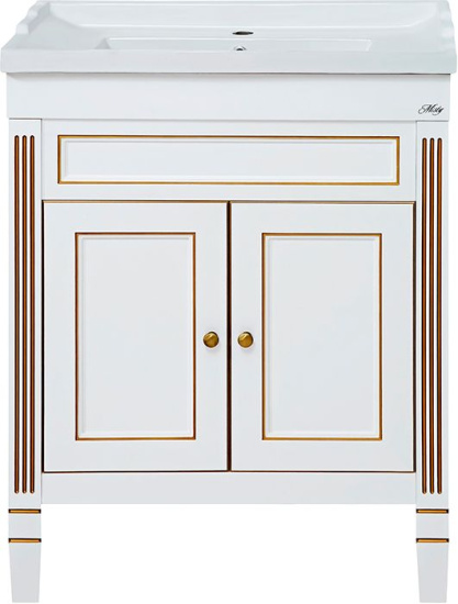 Мебель для ванной Misty Женева 60 белая патина