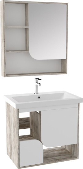 Тумба с раковиной Runo Сити 70 дуб скандинавский