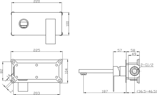 Смеситель для раковины Bien BL45020106 с внутренней частью