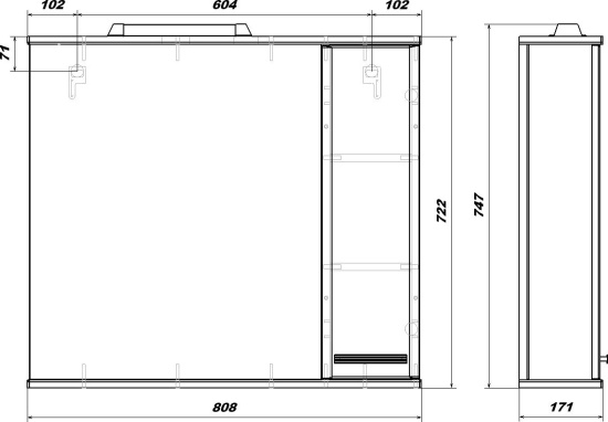 Зеркало SanStar Аура 80 П