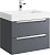 Тумба с раковиной Aqwella Cube 70 серая матовая