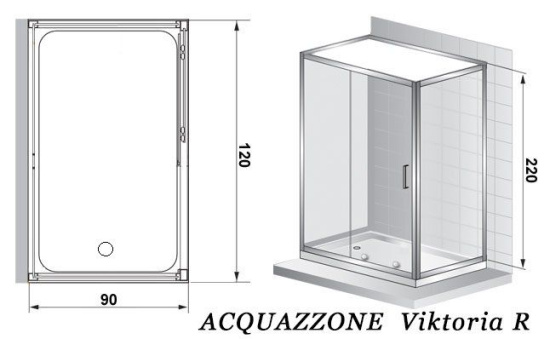 Душевая кабина Acquazzone Viktoria 120SL-R