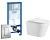 Инсталляция Grohe Rapid SL 38772001 с кнопкой смыва + унитаз подвесной WeltWasser Salzbach 043 GL-WT