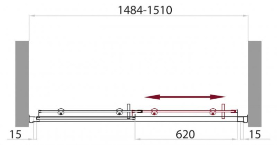 Душевая дверь в нишу BelBagno Uno-BF-1-120(1170-1196)-C-Cr