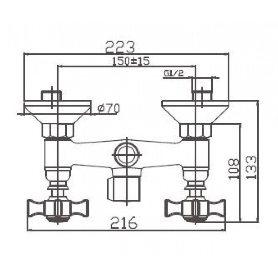 Смеситель для ванны Haiba HB25 HB2225