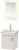 Тумба с раковиной Duravit White Tulip 45 с ручкой, скандинавский белый шелковисто-матовый