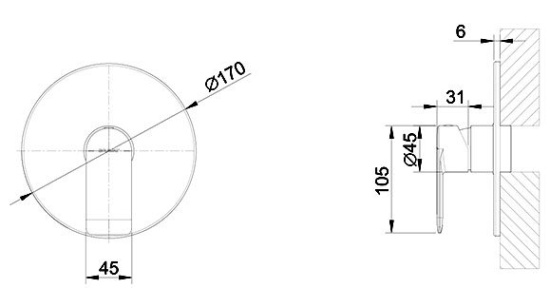 Смеситель для душа Bravat Eddie Black PB8369402BW-ENG