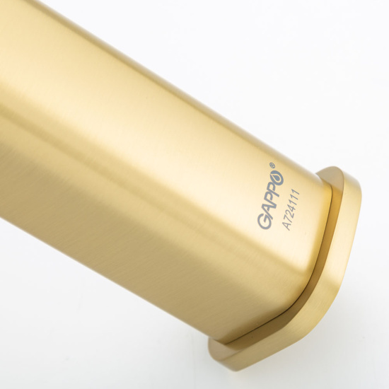 Смеситель для раковины Gappo G1028-3, золотой сатин