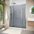 Душевая дверь в нишу Vegas Glass EP-2F NOVO h2000 165 04 07 R, профиль никель, стекло графит