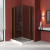 Душевой уголок Vegas Glass EFA-F LUX 120*100 05 07 L, профиль бронза, стекло графит