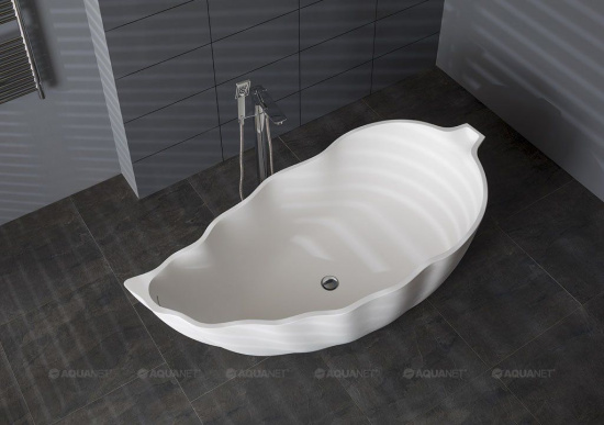 Ванна из искусственного камня Aquanet Blossom V7 178x85 см. матовая