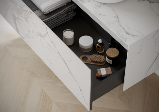 Мебель для ванной Sancos Stone 120 Statuario white