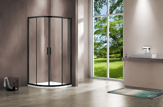 Душевой уголок Vincea Garda VSQ-1G900CLB 90x90, профиль чёрный, стекло прозрачное