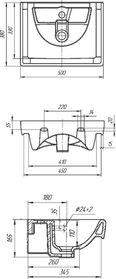 Тумба с раковиной Bellezza Рокко 50 напольная, красная