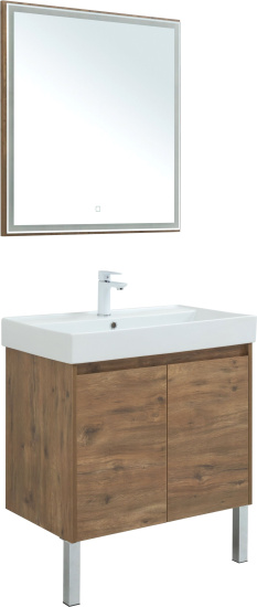 Мебель для ванной Aquanet Nova Lite 75 дуб рустикальный, с дверками