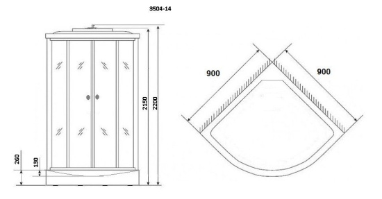 Душевая кабина Niagara NG-3504-14BLACK