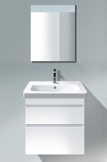 Тумба с раковиной Duravit DuraStyle 60, подвесная, белая глянцевая