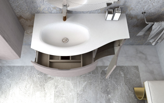 Мебель для ванной Cezares Vague 104 L rovere sbiancato