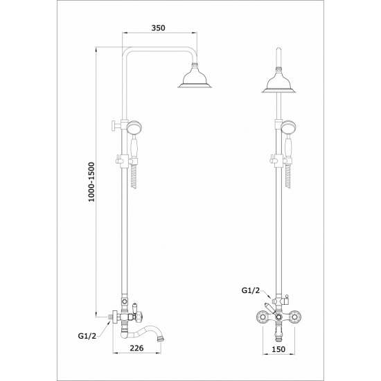 Душевая стойка Ganzer Konstantin GZ 09062E