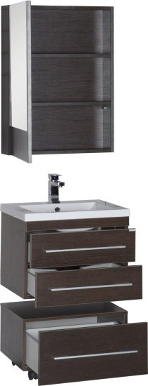 Зеркало-шкаф Aquanet Нота 58 камерино венге