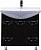 Тумба под раковину Misty Орхидея 85 черная эмаль