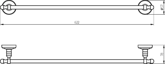 Полотенцедержатель Migliore Mirella 17183 бронза