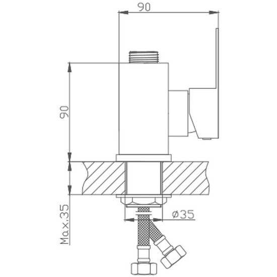 Смеситель для кухни Haiba HB73802 сталь, без излива