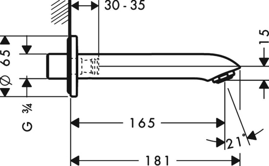 Излив Hansgrohe Metris 31494000
