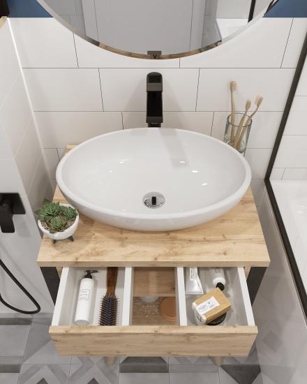 Мебель для ванной 1MarKa Grunge Loft 60П дуб вотан