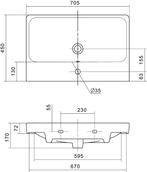 Тумба с раковиной Aquaton Сканди 70 дуб верона