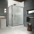 Душевой уголок Vegas Glass ZP+ZPV Protec 180*100 06 10, профиль GunMetal, стекло сатин