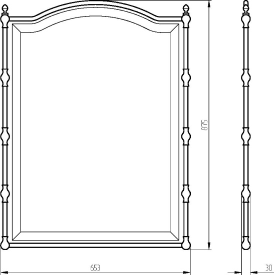Зеркало Migliore Mirella 17170 бронза