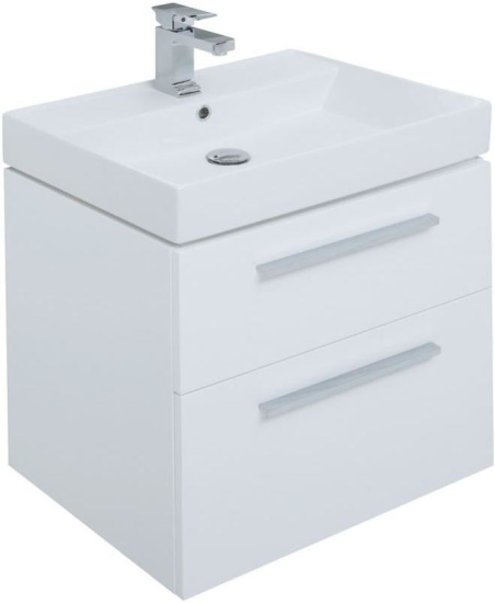 Мебель для ванной Aquanet Nova 60 2 ящика, белый глянец