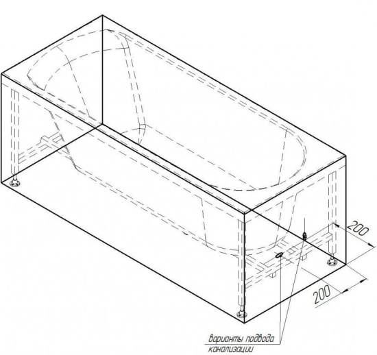 Акриловая ванна Wachter Кэти с гидромассажем Chrome