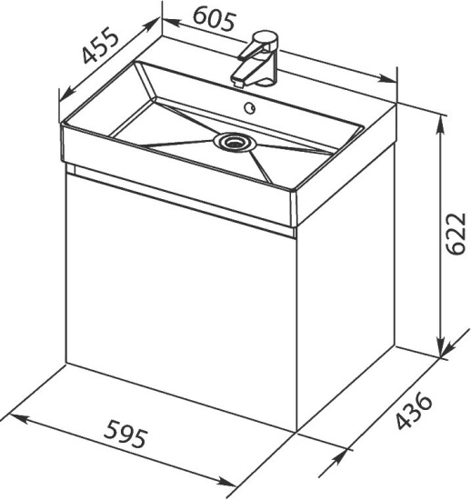 Мебель для ванной Aquanet Йорк 60 белая