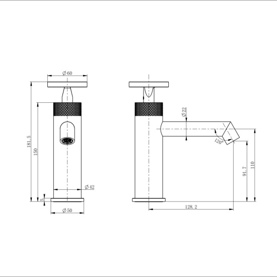Смеситель для раковины Wonzon & Woghand WW-H1065-CR