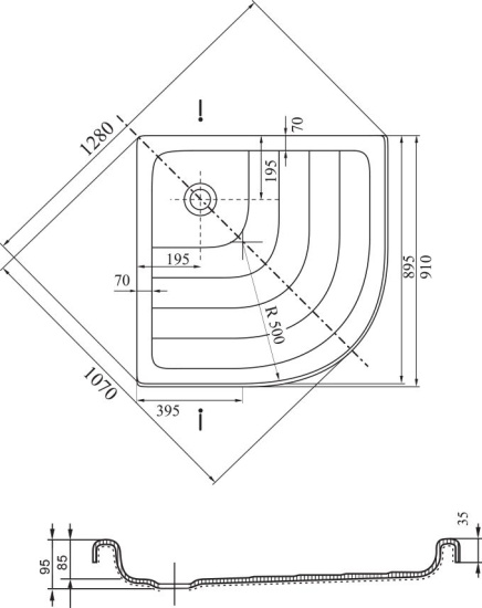 Поддон для душа Ravak Ronda-90 LA