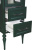 Пенал ValenHouse Эстетика 50 R зеленый витрина, фурнитура хром
