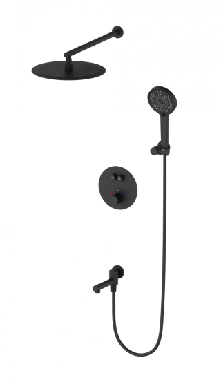 Душевая система Wonzon & Woghand Stick WW-88929010-MB с термостатом