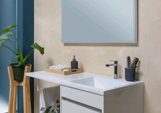 Тумба с раковиной Aquanet Токио 120 R белая подвесная, 1 ящик