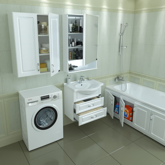 Тумба с раковиной СанТа Верона 60 подвесная, 2 ящика