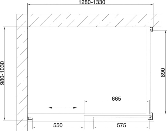 Душевой уголок Vegas Glass ZP+ZPV 130*100 09 10 профиль золото, стекло сатин