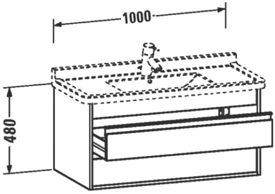 Мебель для ванной Duravit Ketho 100 графит матовый