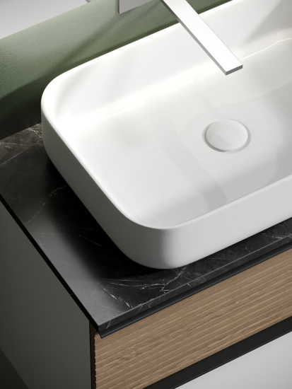 Тумба с раковиной Sancos Delta 80 дуб светлый/белый, DL80W