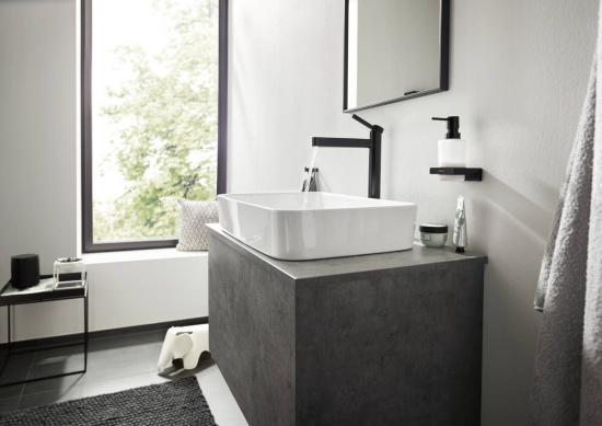 Смеситель для раковины Hansgrohe Finoris 260 76070670 матовый черный