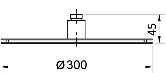Верхний душ Migliore Fortis 30466 антикальций, черный матовый
