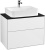 Тумба с раковиной Villeroy & Boch Finion 80 glossy white lacquer, glass black matt, с настенным освещением