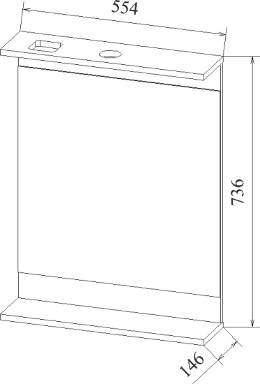 Мебель для ванной Sanflor Толедо 60 венге, северное дерево светлое