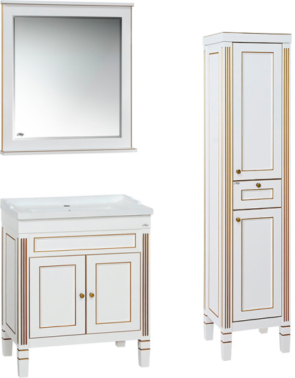 Зеркало Misty Женева 70 белая патина