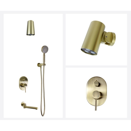 Душевая система Bronze de Luxe Scandi 14582-501BR, бронза